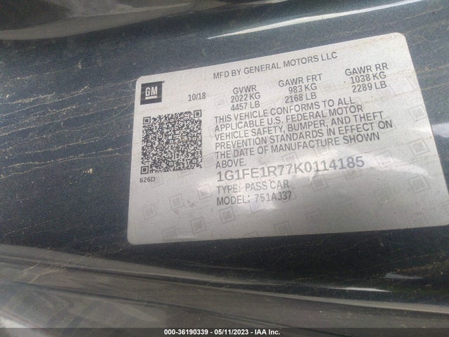Chevrolet Camaro 1ss 2019 1G1FE1R77K0114185 Image 9