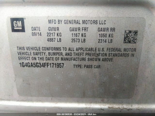 1G4GA5G34FF171957 Buick Lacrosse Base