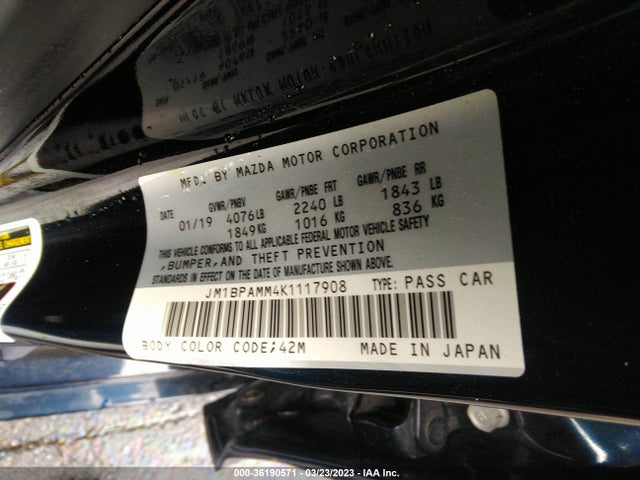 Mazda Mazda3 Hatchback W/preferred Pkg 2019 JM1BPAMM4K1117908 Image 10