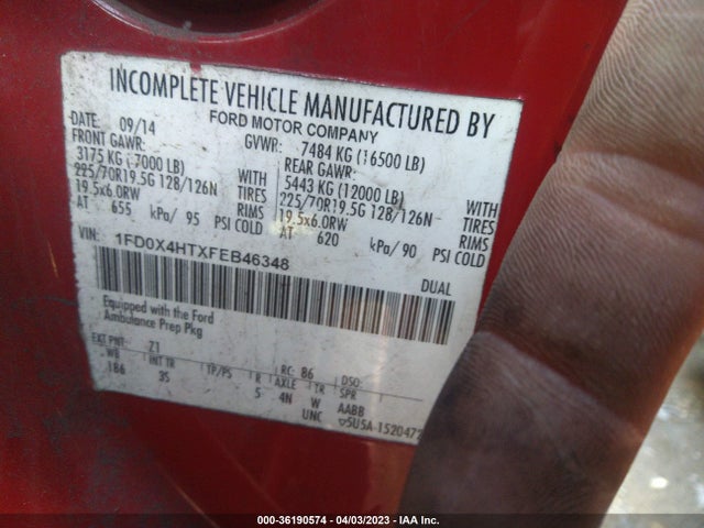 2015 Ford F-450, VIN: 1FD0X4HTXFEB46348