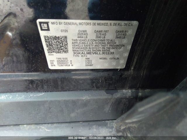 3GKALMEV6LL301133 GMC Terrain Sle