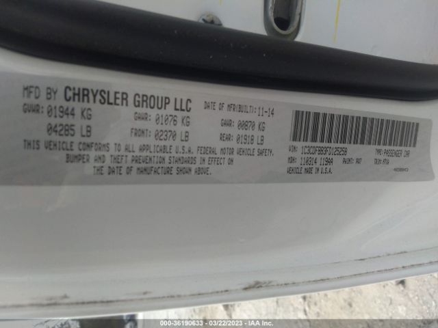 1C3CDFBB3FD125258 Dodge DART SXT