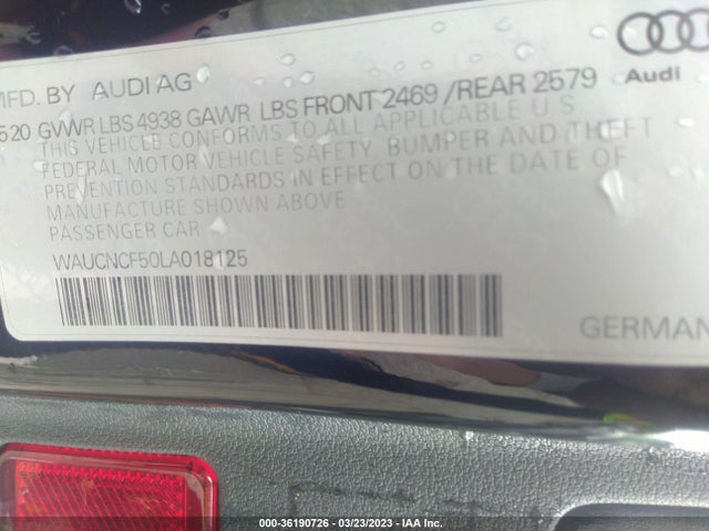 2020 Audi A5, VIN: WAUCNCF50LA018125