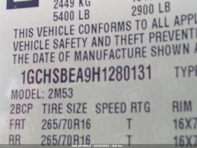 Chevrolet Colorado 2wd Wt 2017 1GCHSBEA9H1280131 Image 11