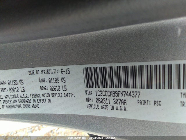 Chrysler 200 Limited 2015 1C3CCCAB9FN744377 Image 9