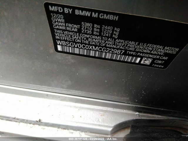 WBSGV0C0XMCG22987 BMW M8
