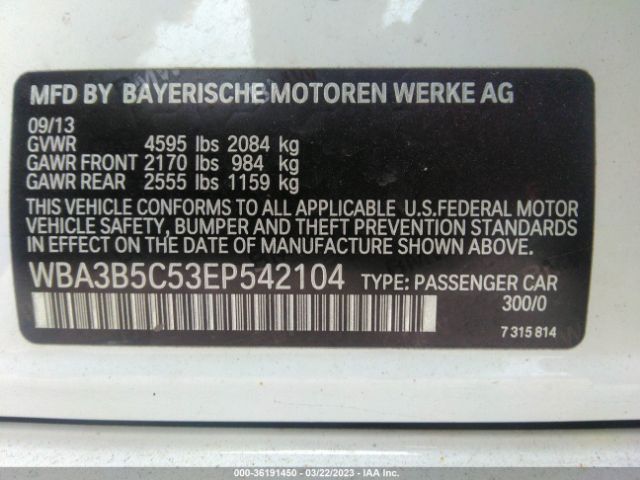WBA3B5C53EP542104 BMW 3 Series 328i Xdrive