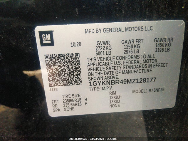 2021 Cadillac XT5, VIN: 1GYKNBR49MZ128177