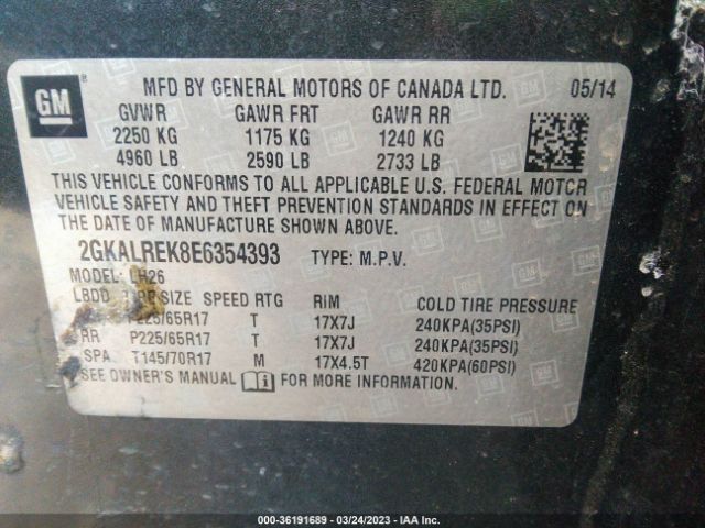 2GKALREK8E6354393 GMC Terrain Sle