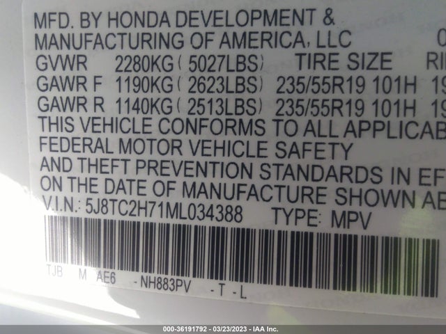 Acura Rdx W/advance Package 2021 5J8TC2H71ML034388 Image 9