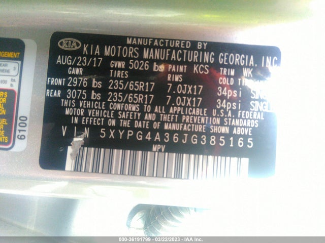 KIA SORENTO L 2018 5XYPG4A36JG385165 Image 10