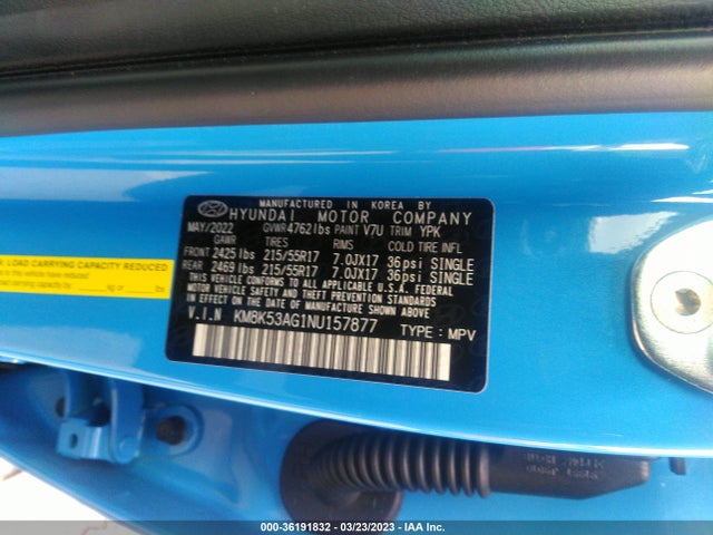 2022 Hyundai Kona, VIN: KM8K53AG1NU157877