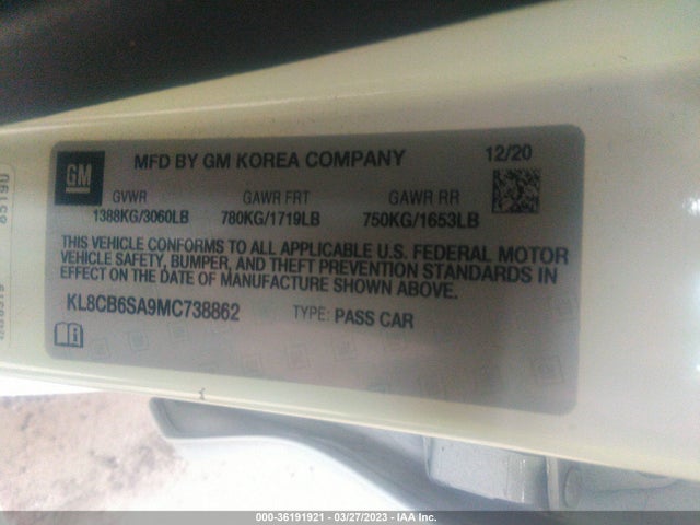 Chevrolet SPARK LS 2021 KL8CB6SA9MC738862 Image 9