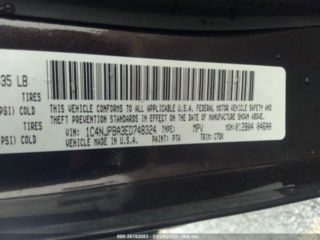 1C4NJPBA3ED748324 Jeep Patriot Sport