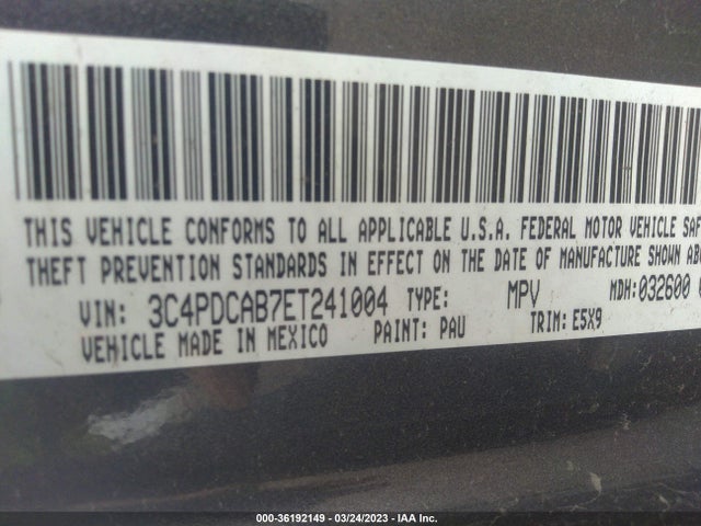 Dodge Journey American Value Pkg 2014 3C4PDCAB7ET241004 Image 9