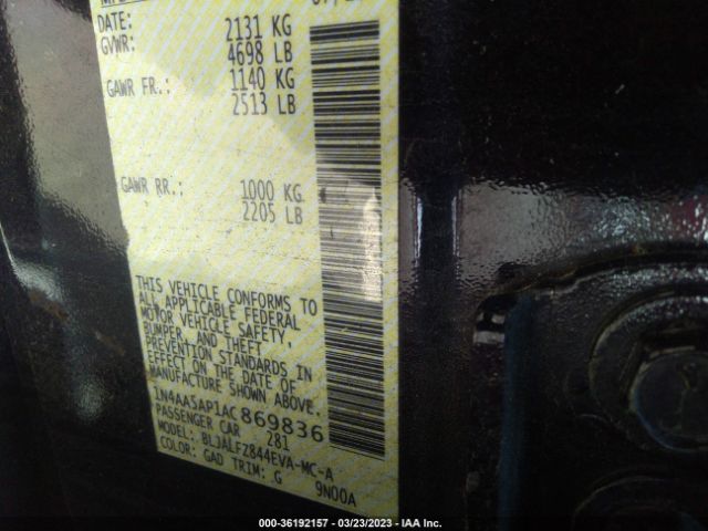 1N4AA5AP1AC869836 Nissan Maxima 3.5 Sv W/premium Pkg