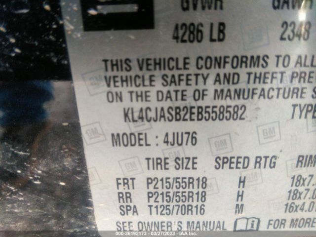 KL4CJASB2EB558582 Buick Encore