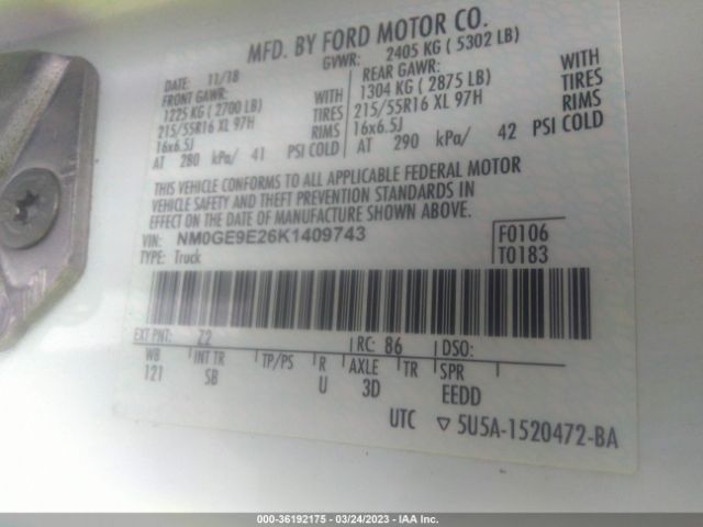NM0GE9E26K1409743 Ford Transit Connect Wagon Xl