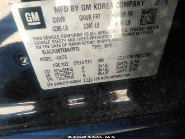 KL4CJASB7KB842978 Buick Encore Preferred