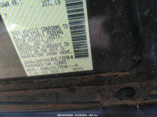 Nissan Altima 2.5 S 2015 1N4AL3AP3FN867094 Image 11