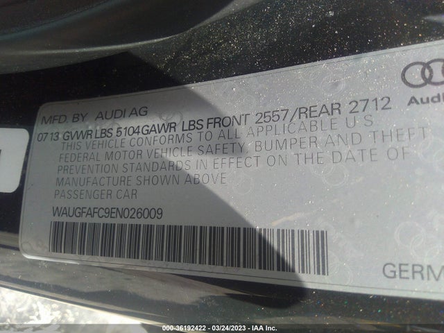 WAUGFAFC9EN026009 Audi A6 2.0t Premium Plus