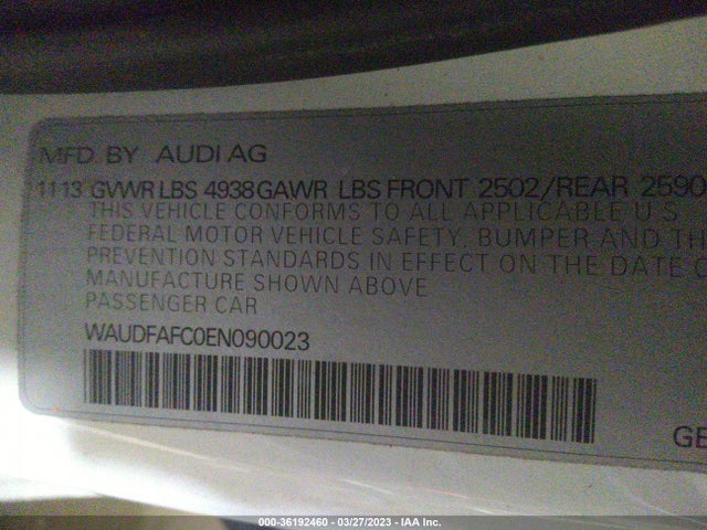 WAUDFAFC0EN090023 Audi A6 2.0t Premium Plus