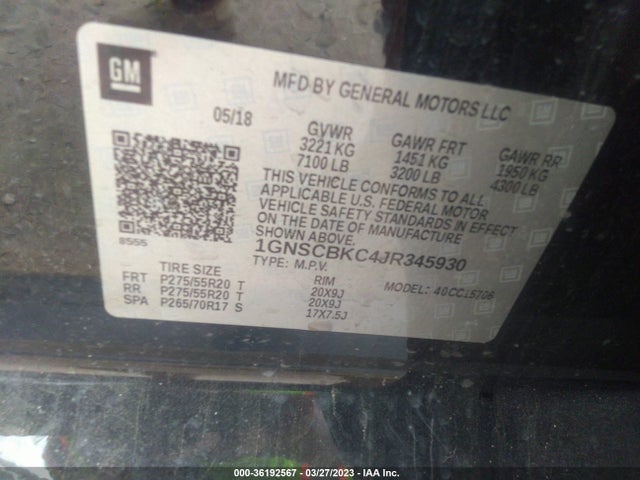 Chevrolet Tahoe Lt 2018 1GNSCBKC4JR345930 Image 10