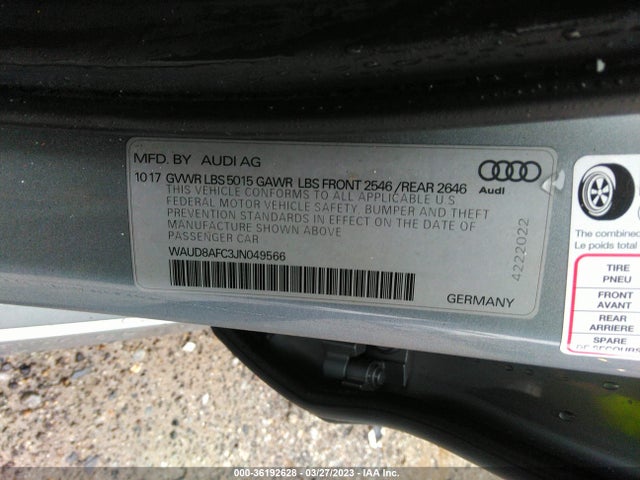 Audi A6 Premium Plus 2018 WAUD8AFC3JN049566 Image 9