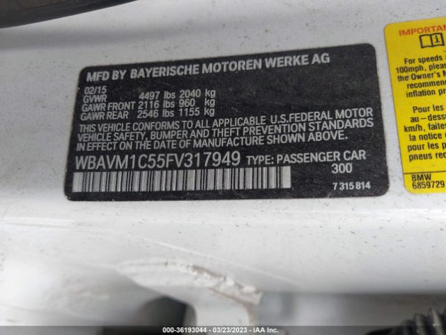 WBAVM1C55FV317949 BMW X1 Sdrive28i