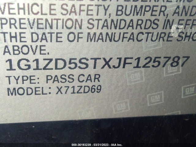Chevrolet MALIBU LT 2018 1G1ZD5STXJF125787 Image 10