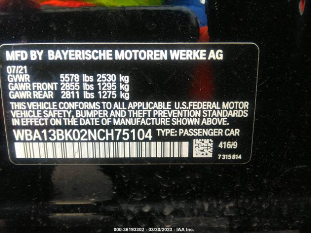 WBA13BK02NCH75104 BMW 5 Series M550i Xdrive