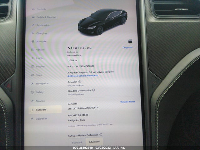 Tesla Model S Performance 2021 5YJSA1E49MF418328 Image 12