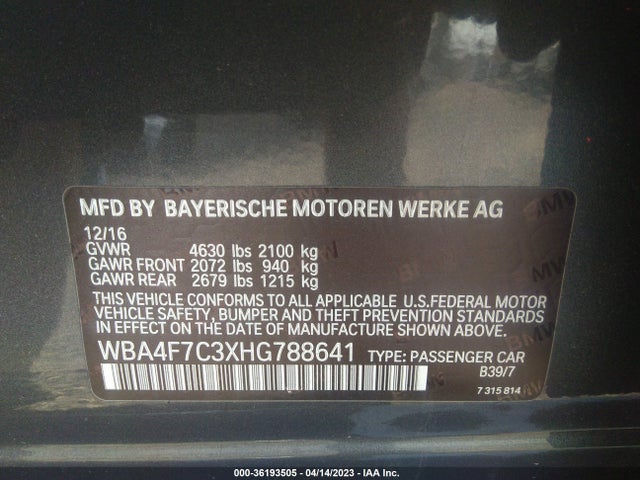 BMW 4 Series 430i 2017 WBA4F7C3XHG788641 Image 9