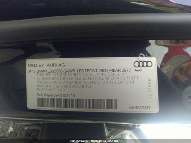 WAUM2AF29KN103219 Audi A6 Prestige