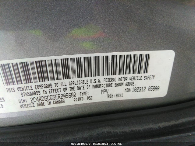 Dodge Grand Caravan Sxt 2014 2C4RDGCG5ER205680 Image 9