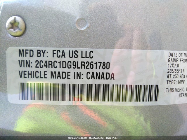 Chrysler Voyager Lxi 2020 2C4RC1DG9LR261780 Image 10