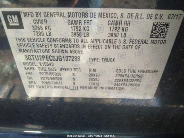 3GTU2PEC5JG107288 GMC Sierra 1500 Denali