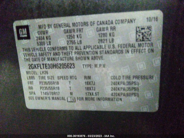 2GKFLTE30H6205623 GMC Terrain Sle