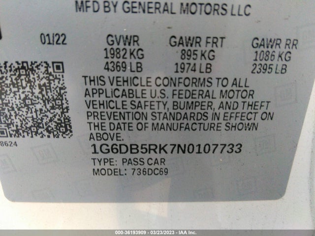 Cadillac Ct4 Premium Luxury 2022 1G6DB5RK7N0107733 Image 9