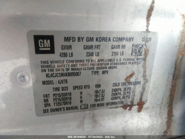 KL4CJCSM4KB895067 Buick Encore Essence
