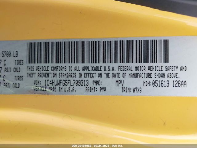 1C4HJWFG5FL709313 Jeep Wrangler Unlimited Rubicon