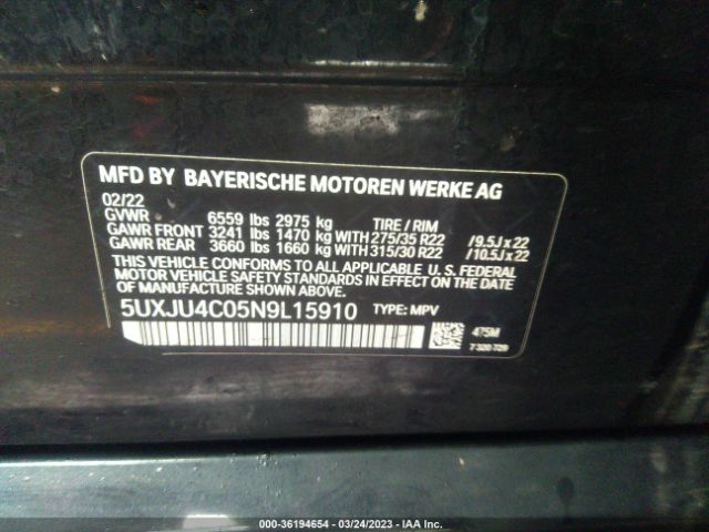 5UXJU4C05N9L15910 BMW X5 M50i