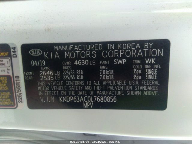 KNDP63AC0L7680856 KIA SPORTAGE S