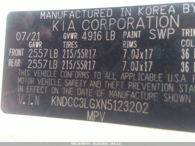 KIA Niro Ev Ex 2022 KNDCC3LGXN5123202 Image 10