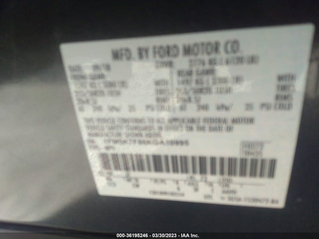 2019 FORD EXPLORER LIMITED VIN: 1FM5K7F86KGA10995
