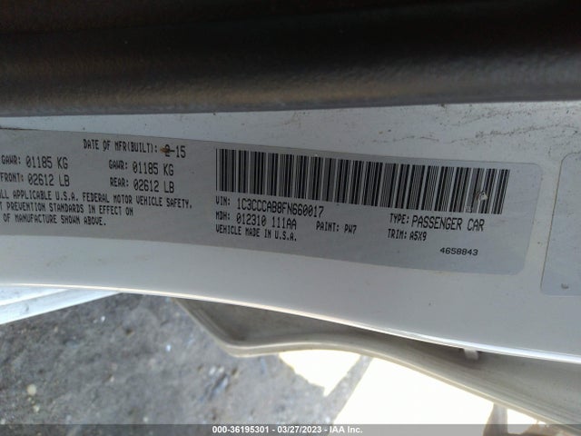 1C3CCCAB8FN660017 Chrysler 200 Limited