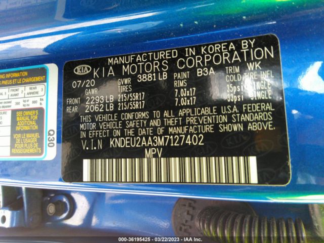 KNDEU2AA3M7127402 KIA SELTOS S