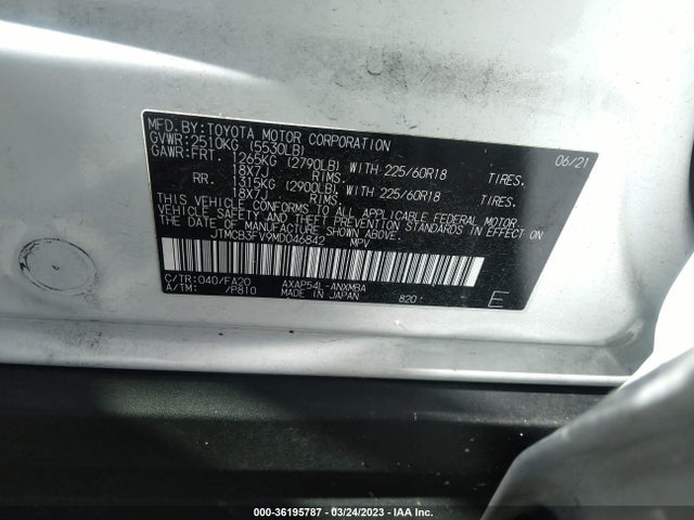 2021 Toyota RAV4, VIN: JTMCB3FV9MD046842