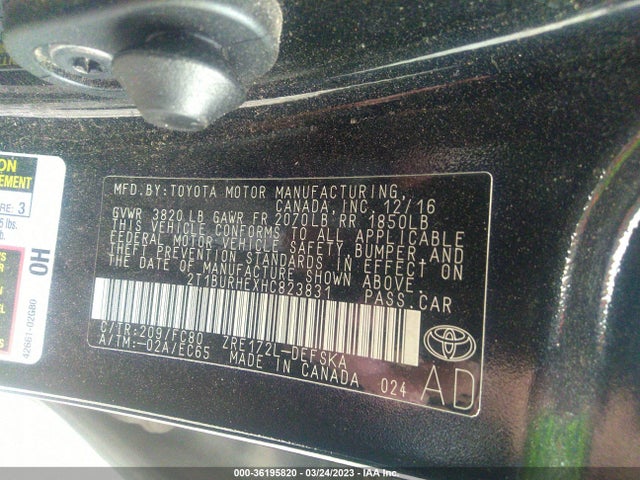 Toyota Corolla L/le/xle/se 2017 2T1BURHEXHC823831 Image 11