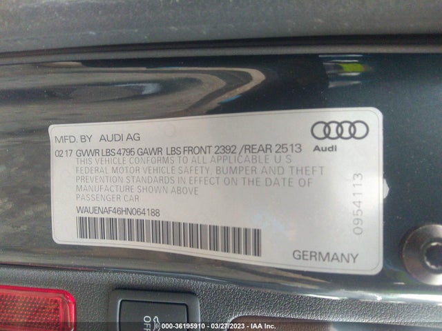 WAUENAF46HN064188 Audi A4 Premium Plus